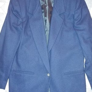 Navy Blue Wool Blazer